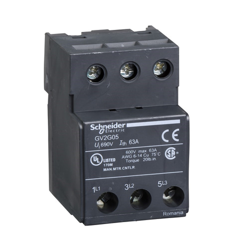 Schneider GV2G05 TeSys GV2, TeSys D ve TeSys U - Terminal Bloğu - 3P - GV1L3 için