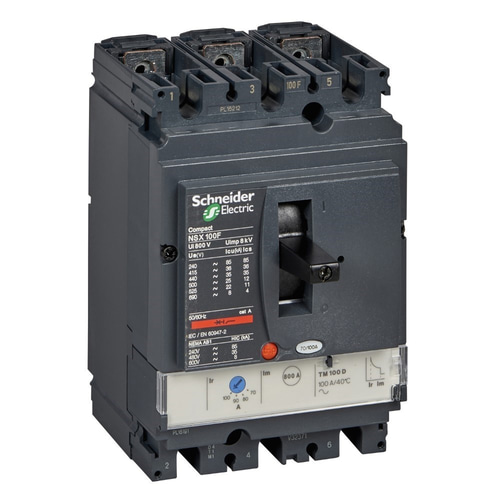 Schneider LV429631 Termik Manyetik Kompakt Şalter Compact Nsx100F - Tmd - 80 A - 3 Kutup 3D