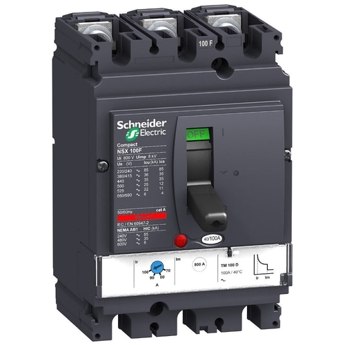 Schneider LV429632 Termik Manyetik Kompakt Şalter Compact Nsx100F - Tmd - 63 A - 3 Kutup 3D