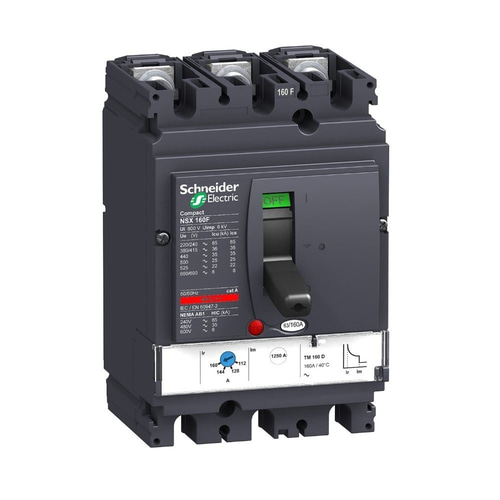 Schneider LV430630 Termik Manyetik Kompakt Şalter Compact Nsx160F - Tmd - 160 A - 3 Kutup 3D