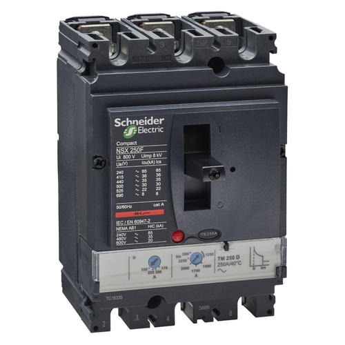 Schneider LV431630 Termik Manyetik Kompakt Şalter Compact Nsx250F - Tmd - 250 A - 3 Kutup 3D
