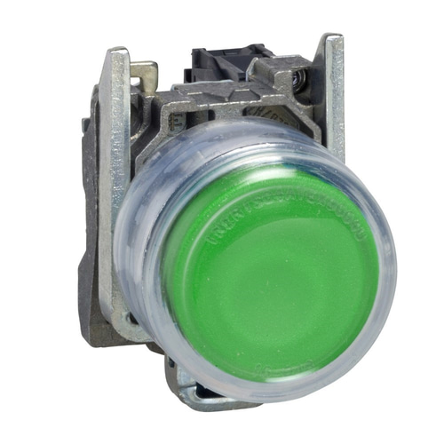 Schneider XB4BP31 Yeşil Çıkık Eksiksiz Buton Ø22 Yaylı Dönüş 1Na İşaretsiz