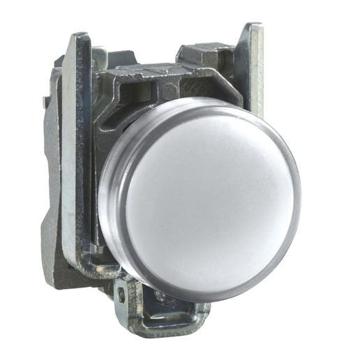Schneider XB4BVB1 24V Entegre Led'Li Beyaz Eksiksiz Pilot Işığı Ø22 Düz Lens