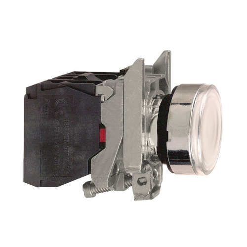 Schneider XB4BW3165 Beyaz Sıva Altı Eksiksiz Işıklı Buton Ø22 Yaylı Dönüş 1Na+1Nk <=250V