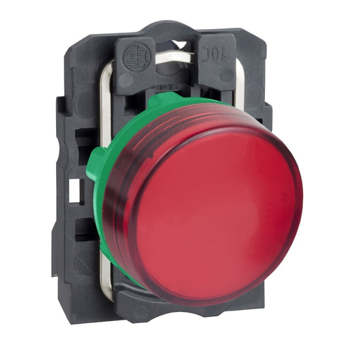 Schneider XB5AVB4 24V Entegre Led'Li Kırmızı Eksiksiz Pilot Işığı Ø22 Düz Lens