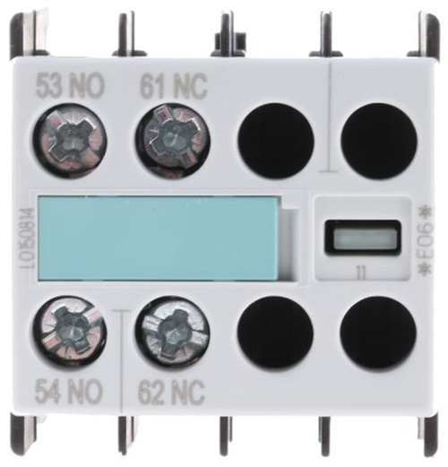 Siemens 3RH1911-1FA11 Yardımcı Kontak, Vidalı Terminal, NO/NC, 6 A, 690 V ac, Geçirerek Takma