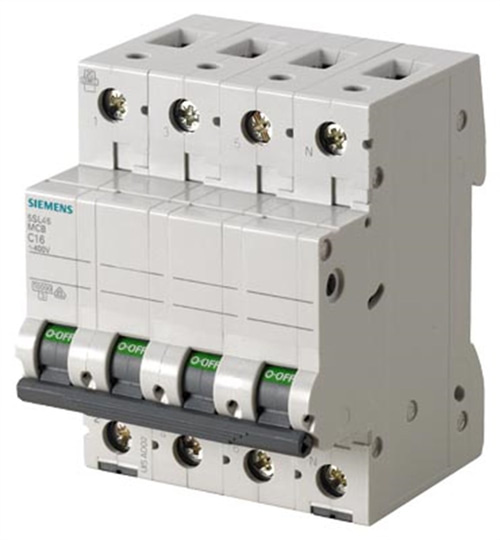 Siemens 5SL4616-7 16A; 3+N; 70mm Otomat; Anahtarlı Otomatik Sigorta; 10kA; C Tipi; Yavaş Karakterli