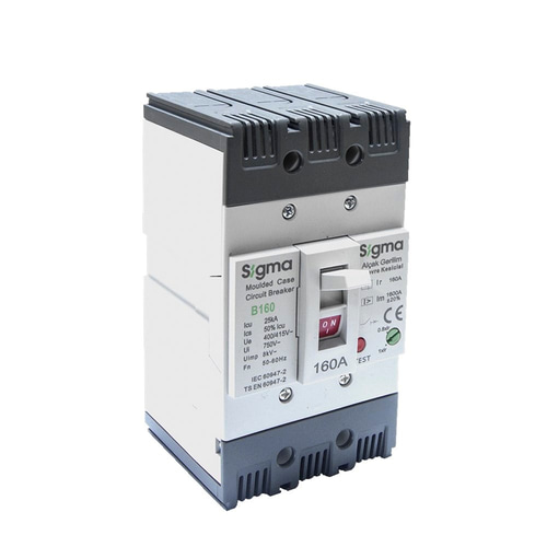Sigma 3B160080 B160 63-80A 25 kA 3 Kutuplu Termik Ayarlı AG Devre Kesicisi