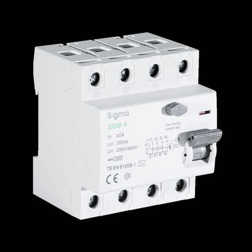 Sigma SGM 4P 30mA 10 kA 100A Kaçak Akım Koruma Rölesi