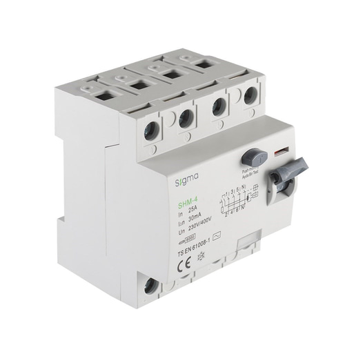 Sigma SHM 4P 30mA 63A 6KA Kaçak Akım Koruma Rölesi