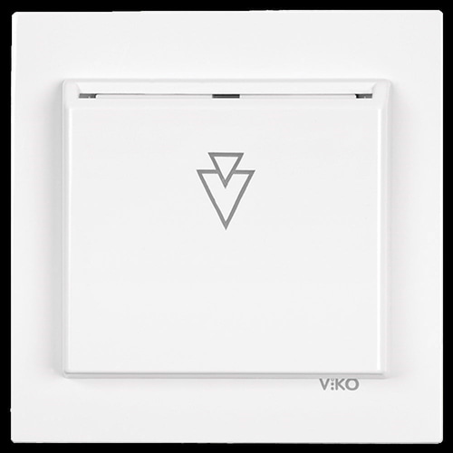 Viko Karre/Meridian Beyaz Energy Saver Mekanik Switchli (Çerçeve Hariç)