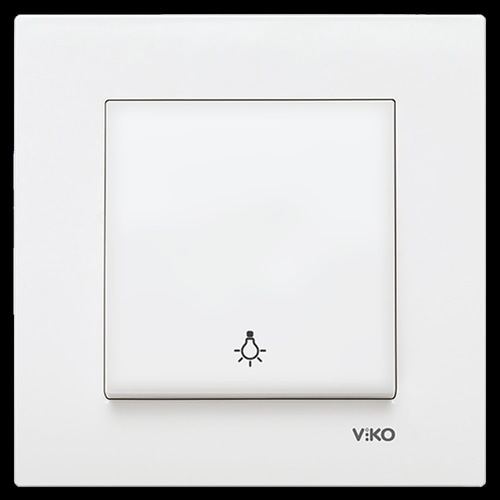 Viko Karre/Meridian Beyaz Light Anahtarı (Çerçeve Hariç)