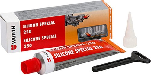 Würth Silikon Sıvı Conta Siyah 250°C Isıya Dayanıklı 70 ml. 10 lu Paket