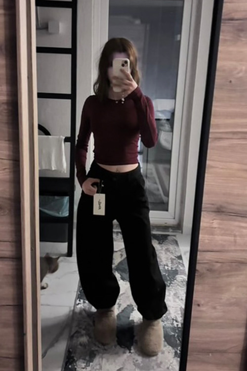 Sizden Gelen Siyah OD Skater Jean