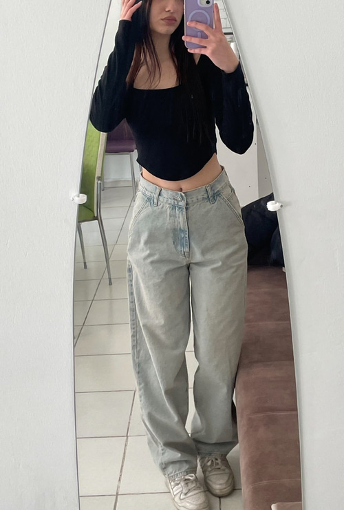 Sizden Gelen Açık Mavi Skater Jean