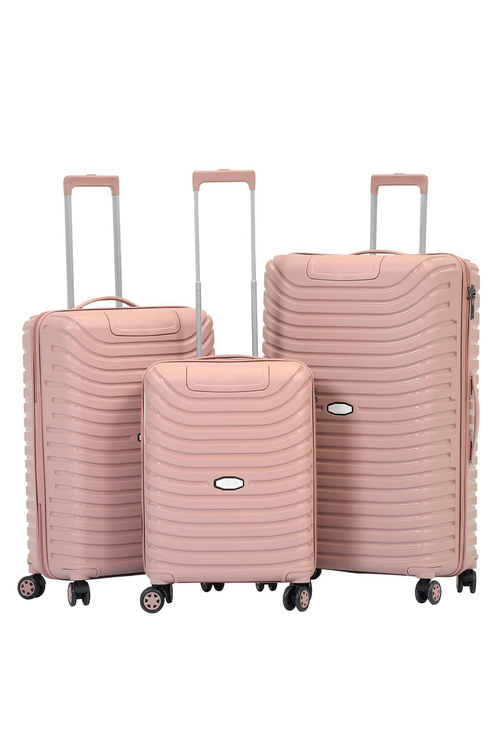 3'lü Set Silikon Kırılmaz PP Unisex Pudra Valiz PWVLZ005