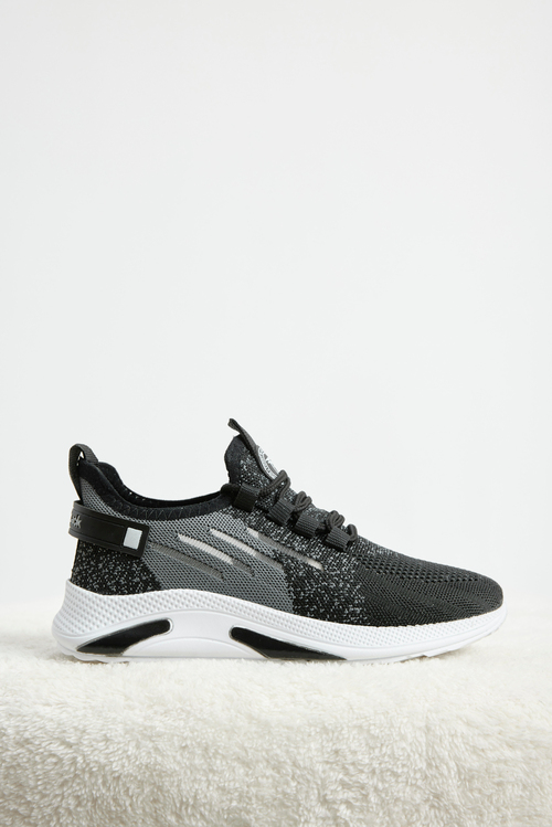Hafif Taban Nefes Alabilir Rahat Spor Ayakkabı Unisex Siyah Beyaz Spor Ayakkabı TBTKLC030
