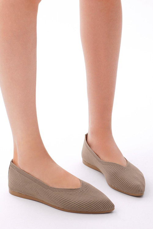 Kadın Vizon Rahat Kalıp Düz Örgü Babet