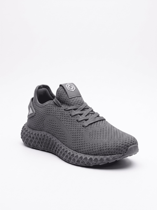 Örgü File Detaylı Bağcıklı Sneaker Unisex Füme Sneaker TBNEST