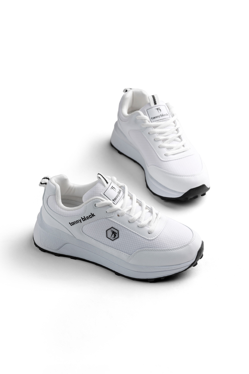 Rahat Kalıp Esnek Ortopedik Sneaker Unisex Beyaz Sneaker TBSHN105