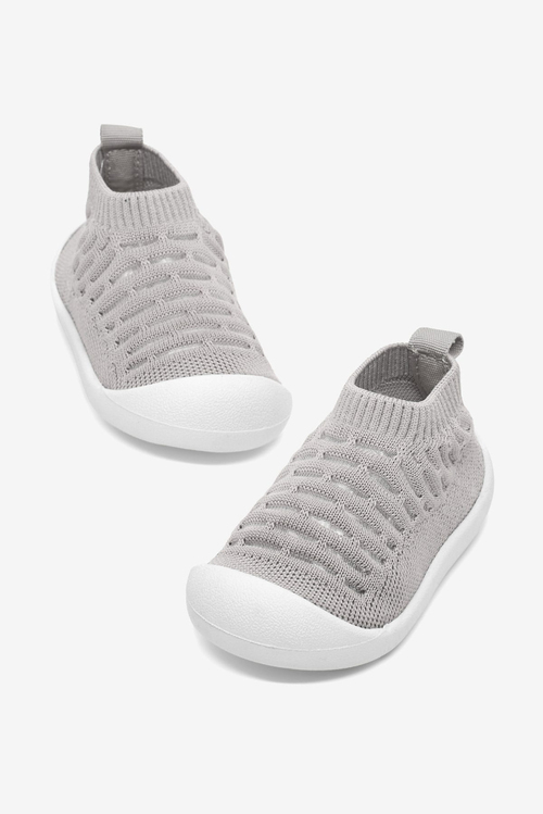 Rahat Kalıp Esnek Ortopedik Taban Çocuk Ayakkabı Çocuk Unisex Gri Ayakkabı TBFTH005