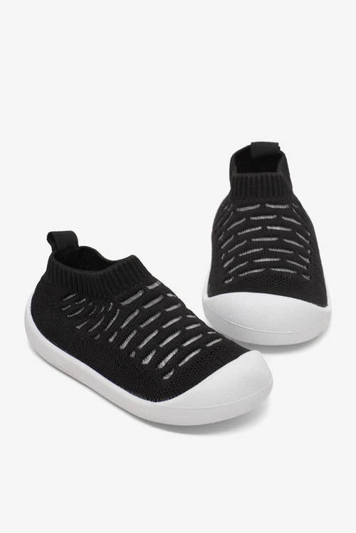 Rahat Kalıp Esnek Ortopedik Taban Çocuk Ayakkabı Çocuk Unisex Siyah Ayakkabı TBFTH005