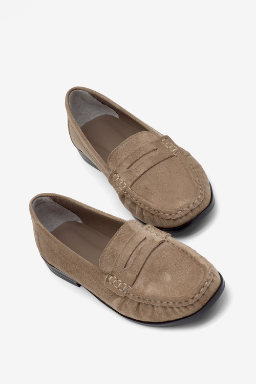 Termo Kaymaz Taban Loafer Oxford Kadın Ayakkabı Kadın Vizon Süet Ayakkabı TBGZGN1125