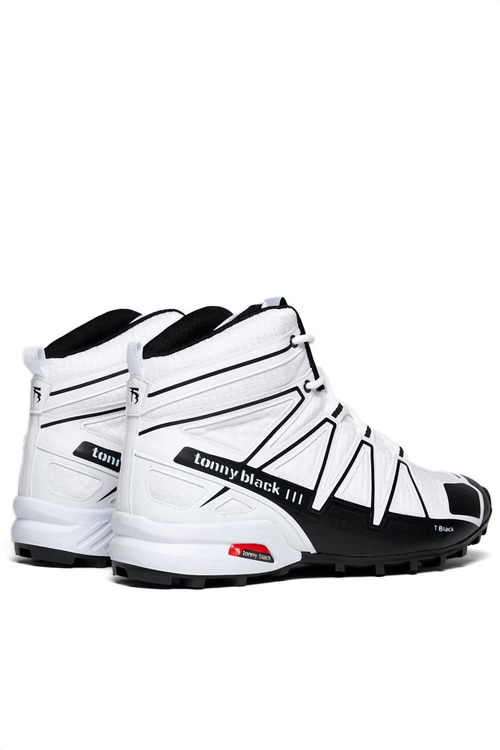 Unisex Beyaz Siyah Rahat Kalıp Trekking Bot