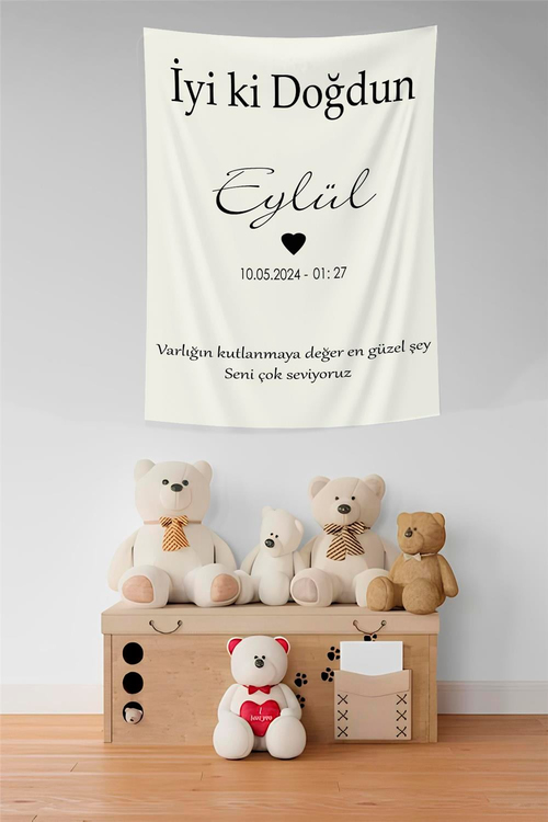 DOĞUM GÜNÜ PARTİNİZ İÇİN KALİTELİ KUMAŞ AFİŞ