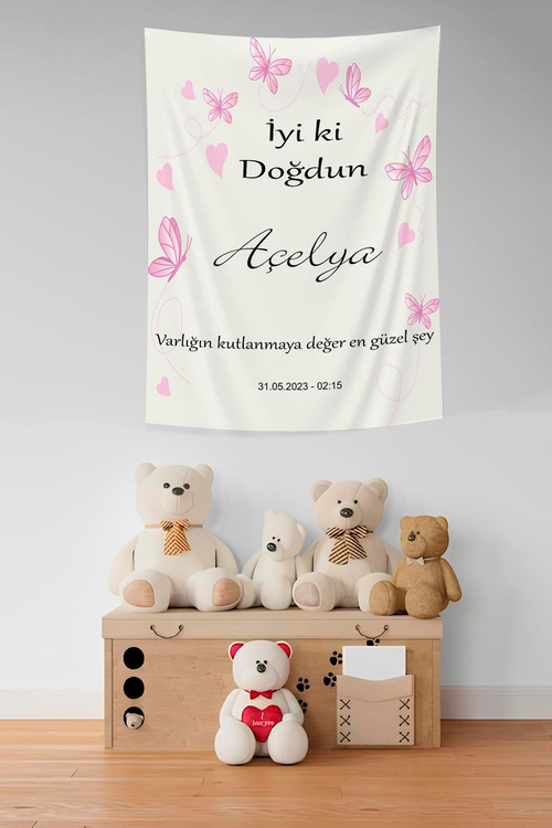 DOĞUM GÜNÜ PARTİNİZ İÇİN KALİTELİ KUMAŞ AFİŞ