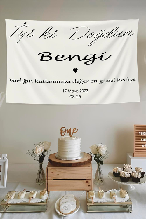 DOĞUM GÜNÜ PARTİNİZ İÇİN KALİTELİ KUMAŞ AFİŞ