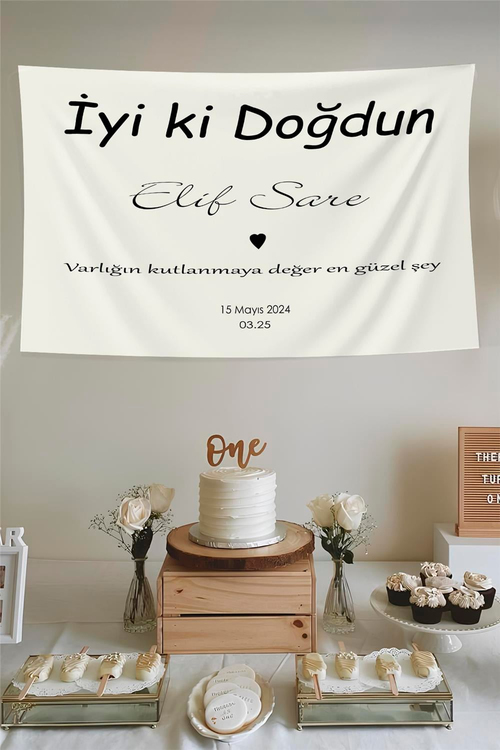 DOĞUM GÜNÜ PARTİNİZ İÇİN KALİTELİ KUMAŞ AFİŞ