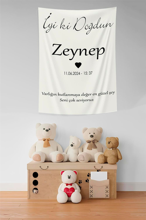 DOĞUM GÜNÜ PARTİNİZ İÇİN KALİTELİ KUMAŞ AFİŞ