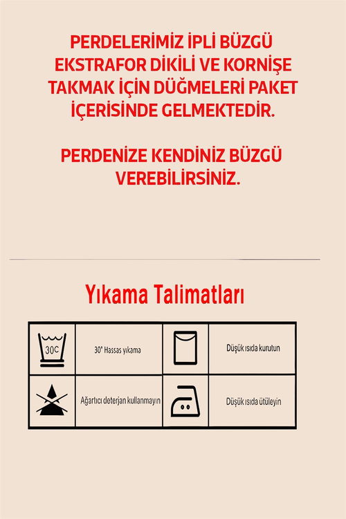 Özel Tasarım Fon  Perde TEK KANAT