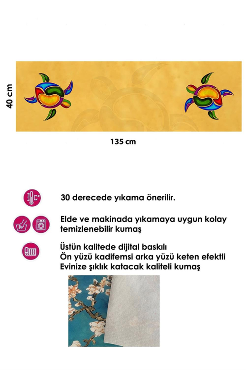 Tasarım Runner ve 4 lü Kırlent Kılıfı Takımı