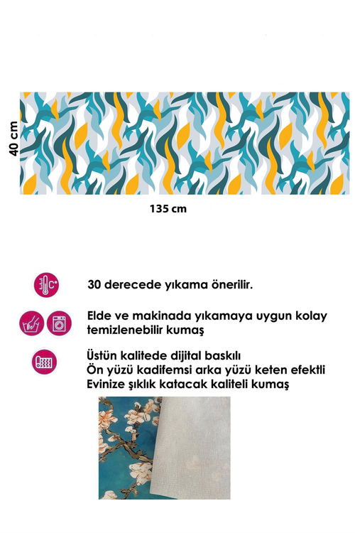 Tasarım Runner ve 4 lü Kırlent Kılıfı Takımı