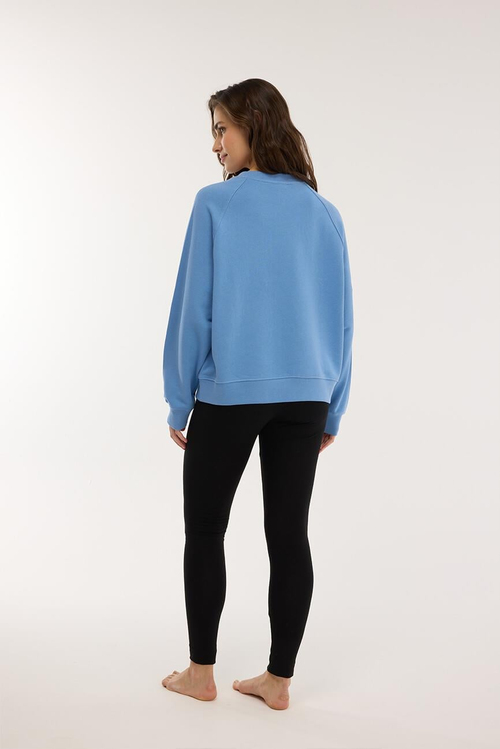 %100 Organik Pamuk Sweatshirt / Mavi