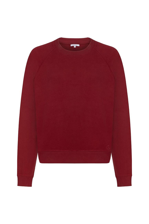 %100 Organik Pamuk Sweatshirt / Vişne