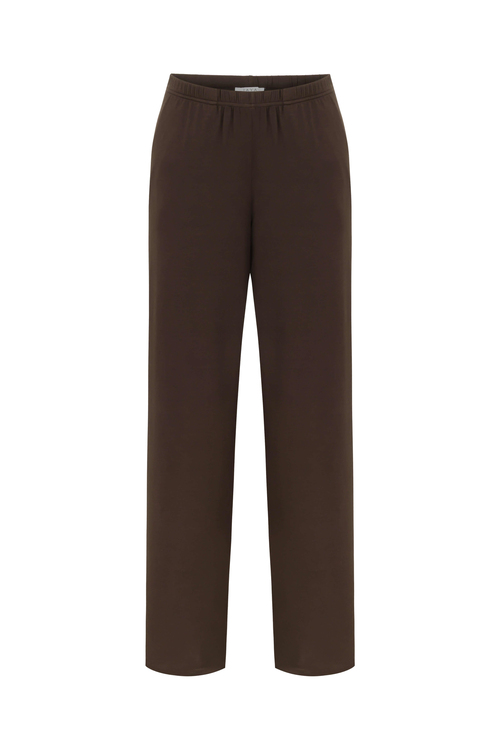 Bambu Uzun Kollu Pijama Takımı / Kahverengi