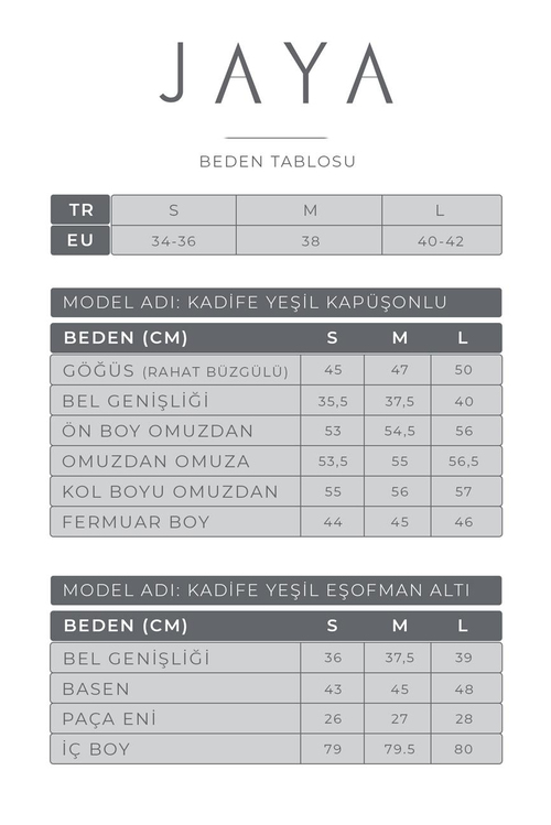 Kadife Kapüşonlu Eşofman Takımı / Yeşil