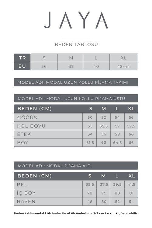 Modal Biyeli Cepli Pijama Takımı / Ekru | JAYA