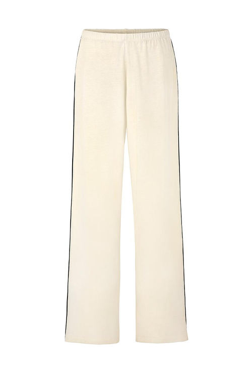 Modal Biyeli Uzun Kollu Pijama Takımı / Krem