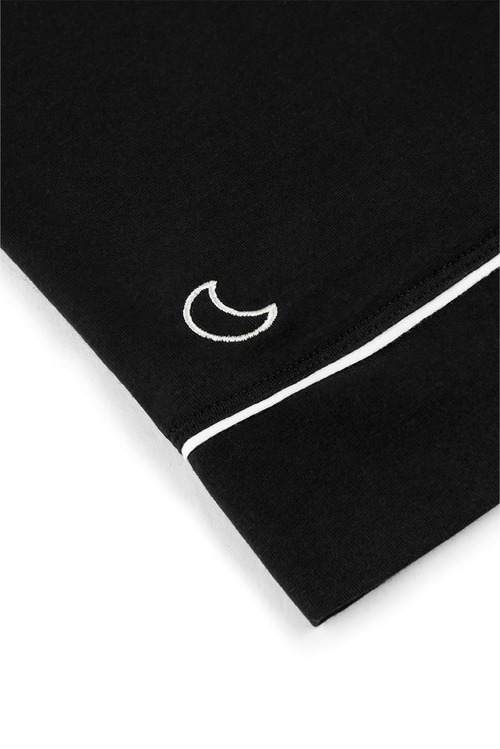 Modal Biyeli Uzun Kollu Pijama Takımı / Siyah