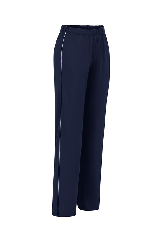 Modal Biyeli Uzun Kollu Pijama Takımı / Lacivert