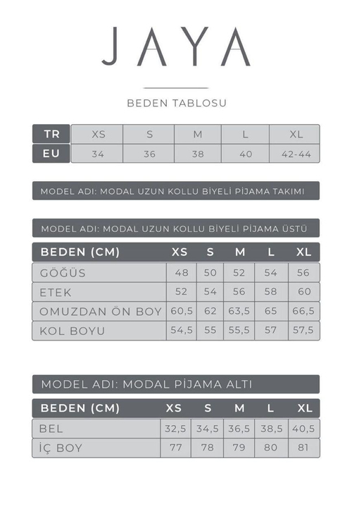 Modal Biyeli Uzun Kollu Pijama Takımı / Lacivert