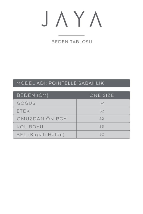 Pointelle V Yaka Pijama Takımı - Pointelle Sabahlık Set / Krem