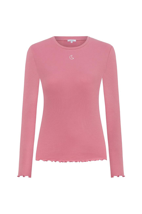 Ribana Uzun Kollu Şortlu Pijama Takımı / Pembe