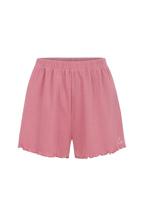 Ribana Uzun Kollu Şortlu Pijama Takımı / Pembe