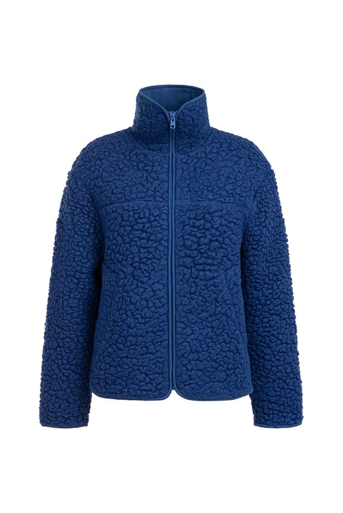 Sherpa Fermuarlı Ceket / Saks Mavisi