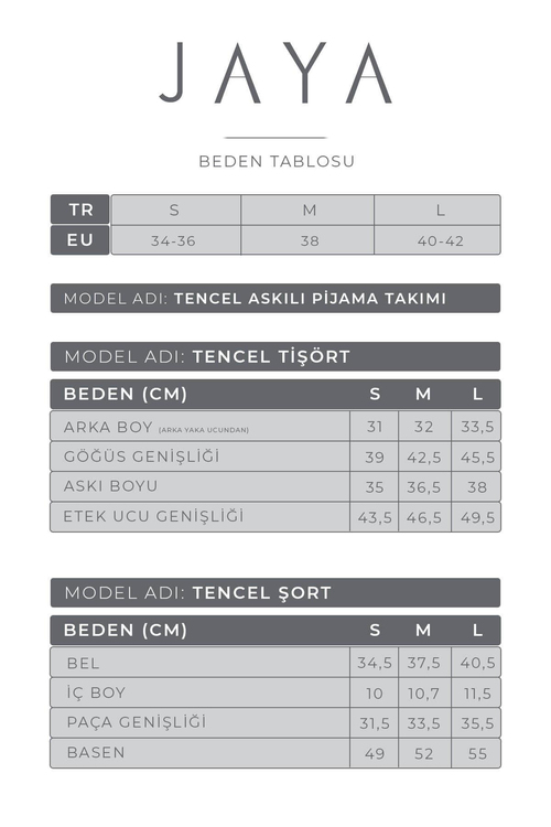 Tencel Askılı Pijama Takımı / Pembe